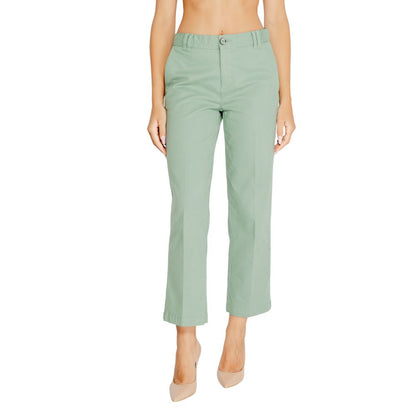 Turquoise Cotton Chino Pants