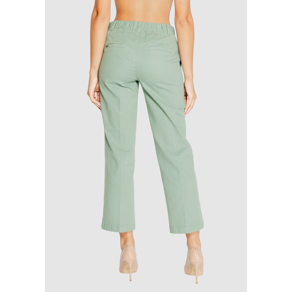 Turquoise Cotton Chino Pants
