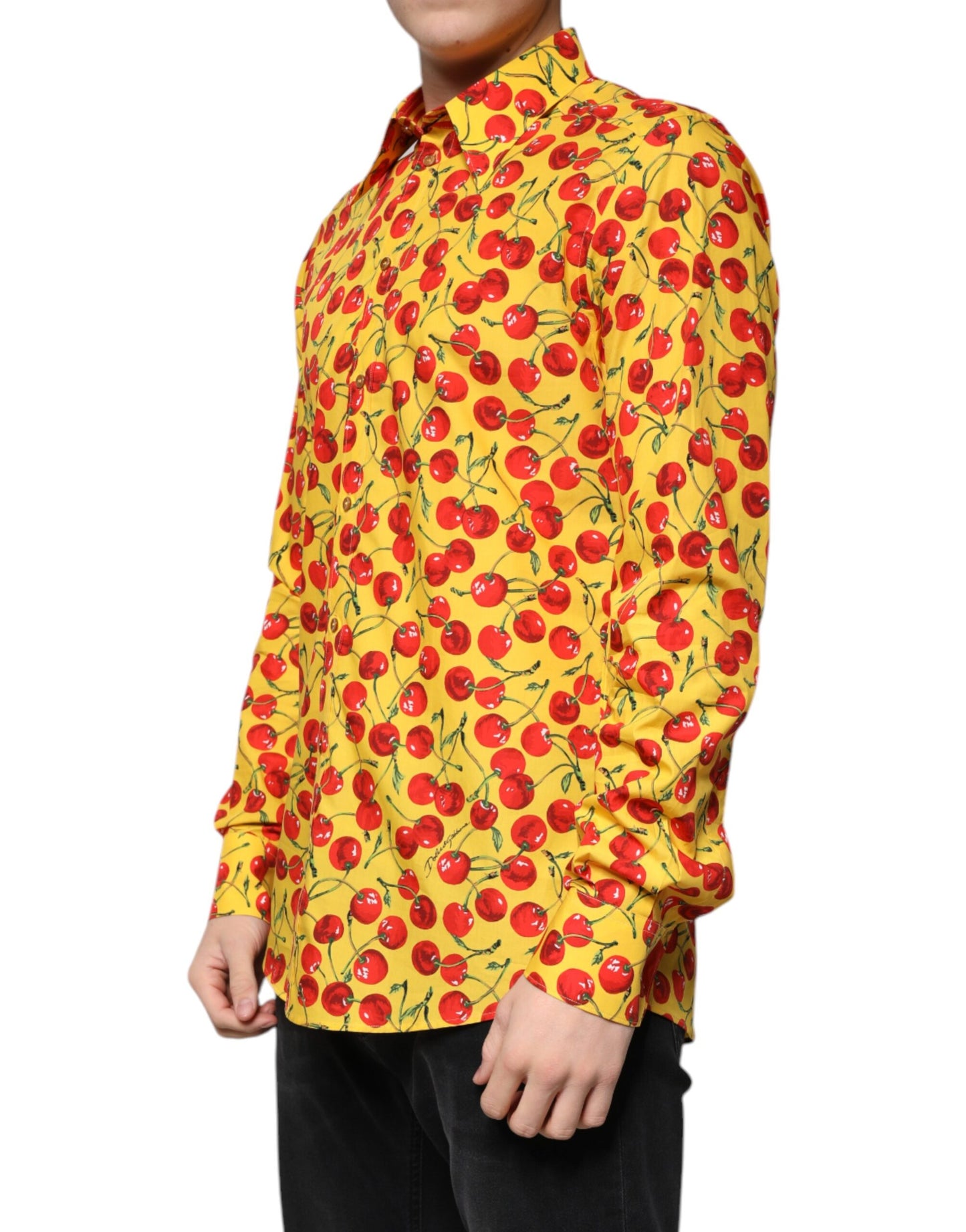 Yellow Cherry Cotton MARTINI Dress Shirt