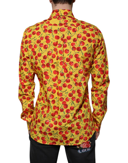 Yellow Cherry Cotton MARTINI Dress Shirt