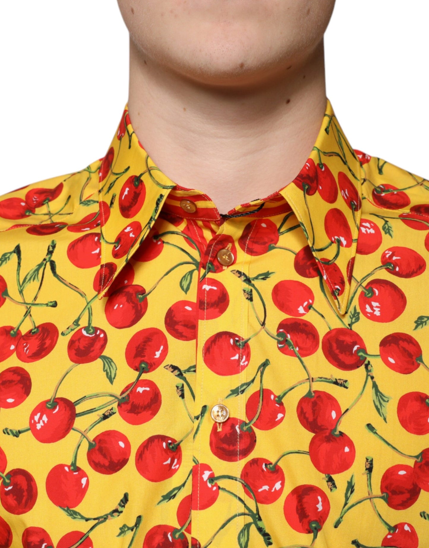 Yellow Cherry Cotton MARTINI Dress Shirt