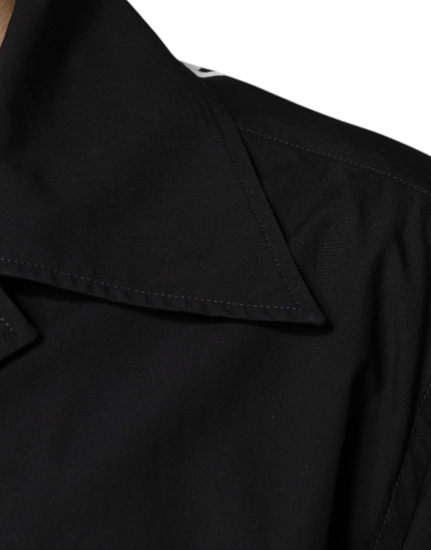 Black Logo Button Down Short Sleeve Shirt