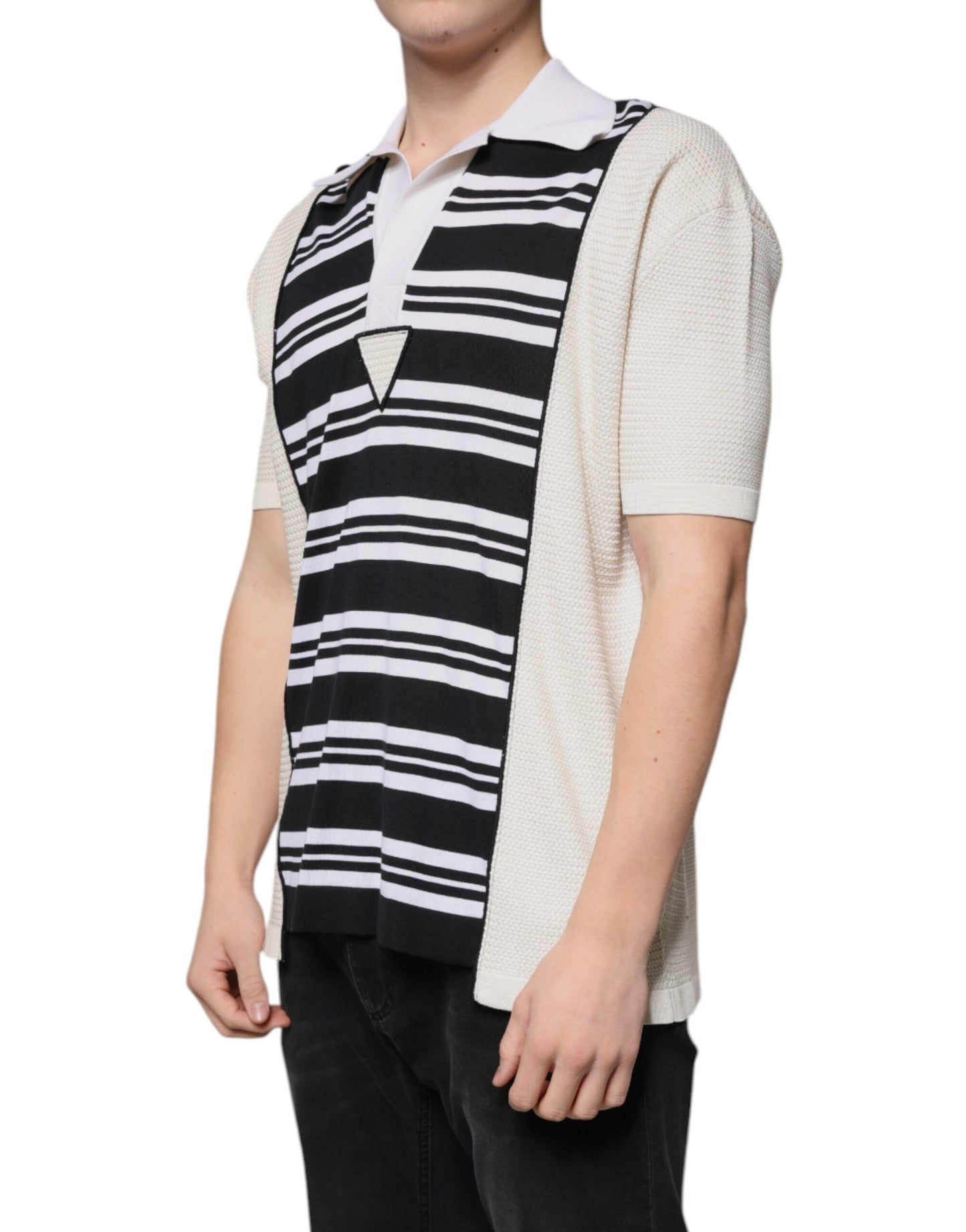 Multicolor Stripe Collared Polo T-shirt