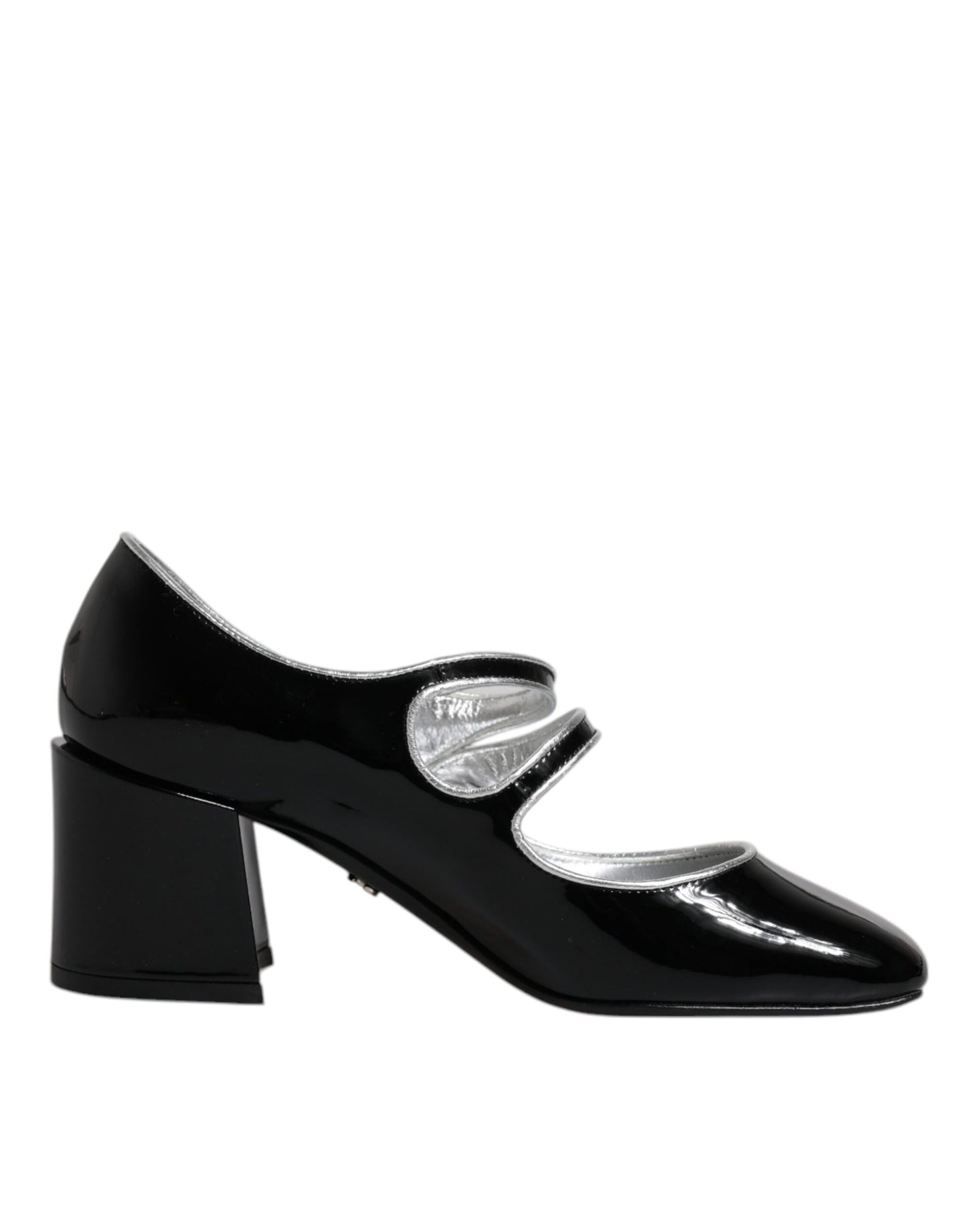 Black Patent Leather Crystal Mary Jane Pumps Shoes