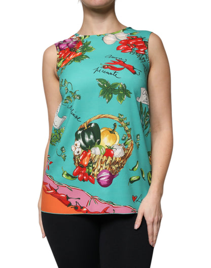 Multicolor Vegetables Sleeveless Tank Top