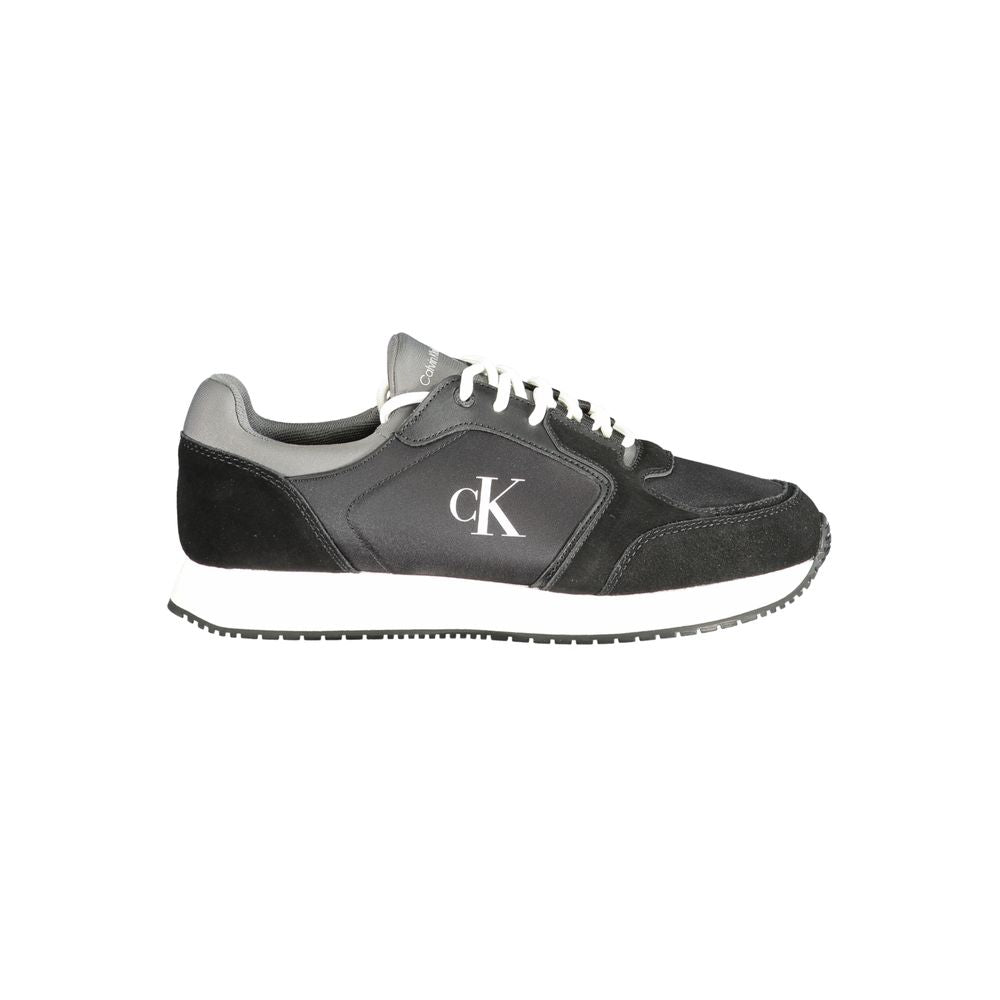 Black Polyester Sneaker