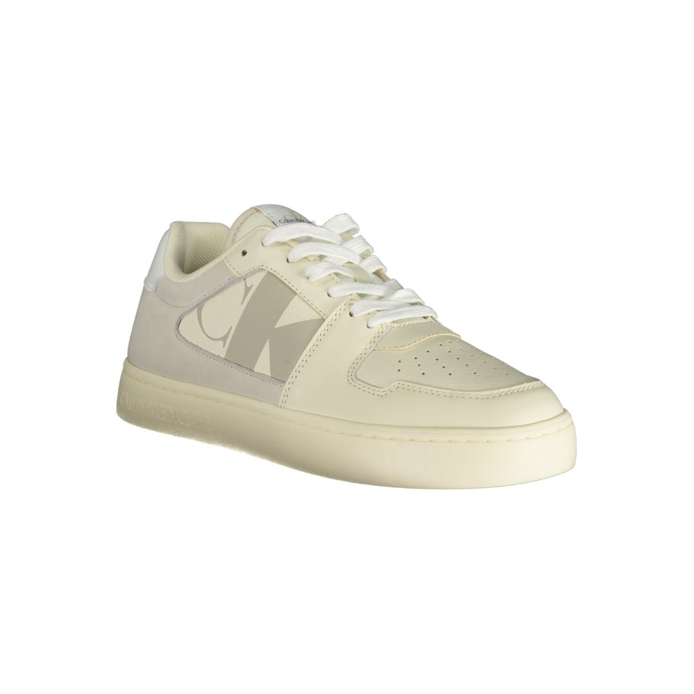 White Polyester Sneaker