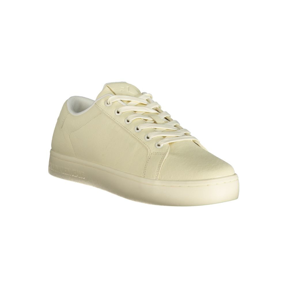 White Polyester Sneaker