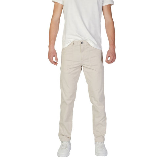 Beige Cotton Jeans & Pant