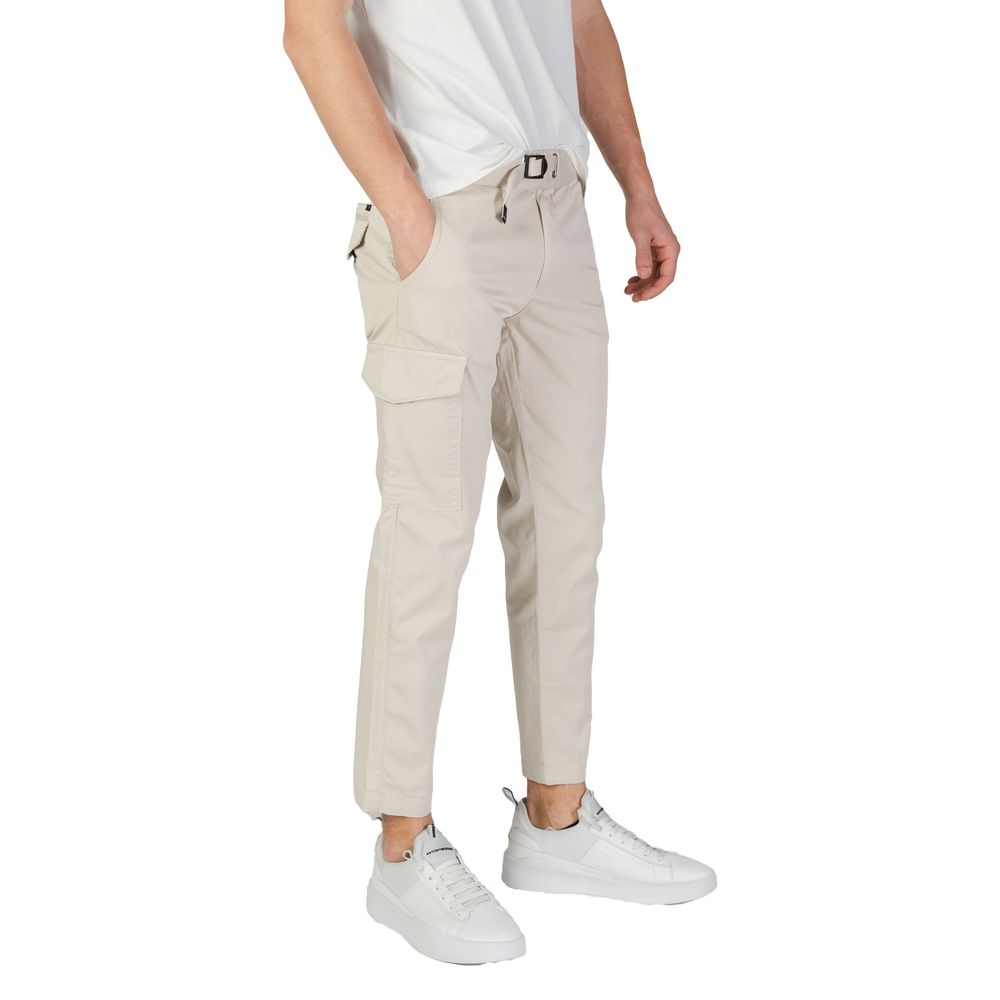 Beige Cotton Jeans & Pant