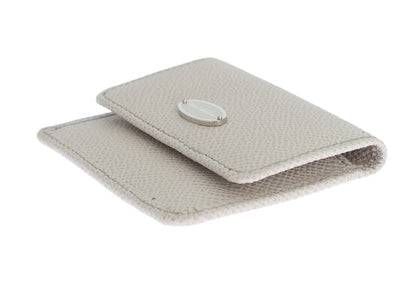 Sleek White Leather Condom Case Wallet