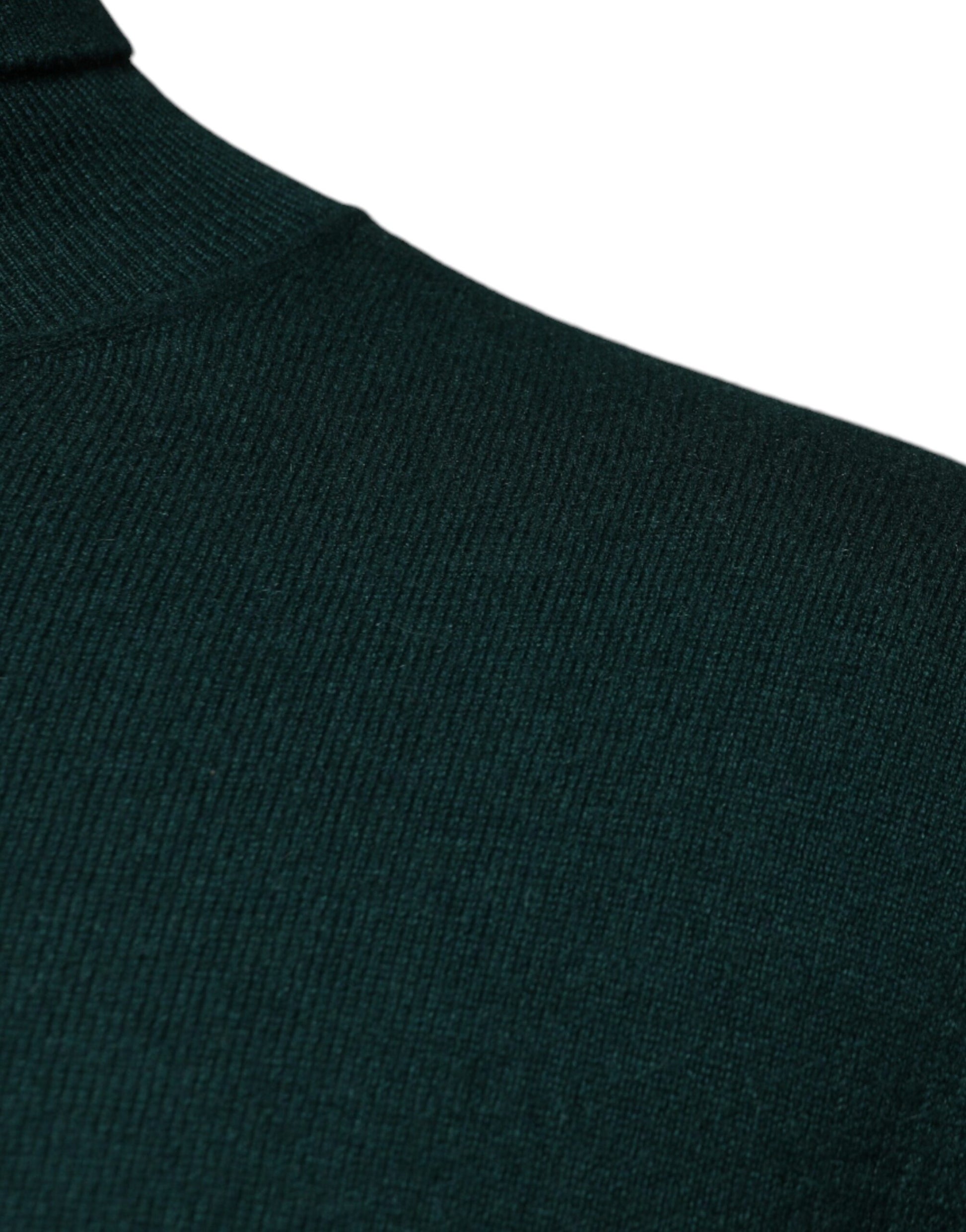 Green Cashmere Turtleneck Men Pullover Sweater