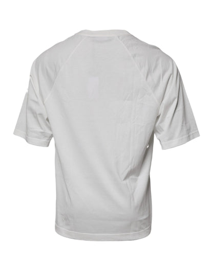 White DG Sport Crew Neck Short Sleeve T-shirt