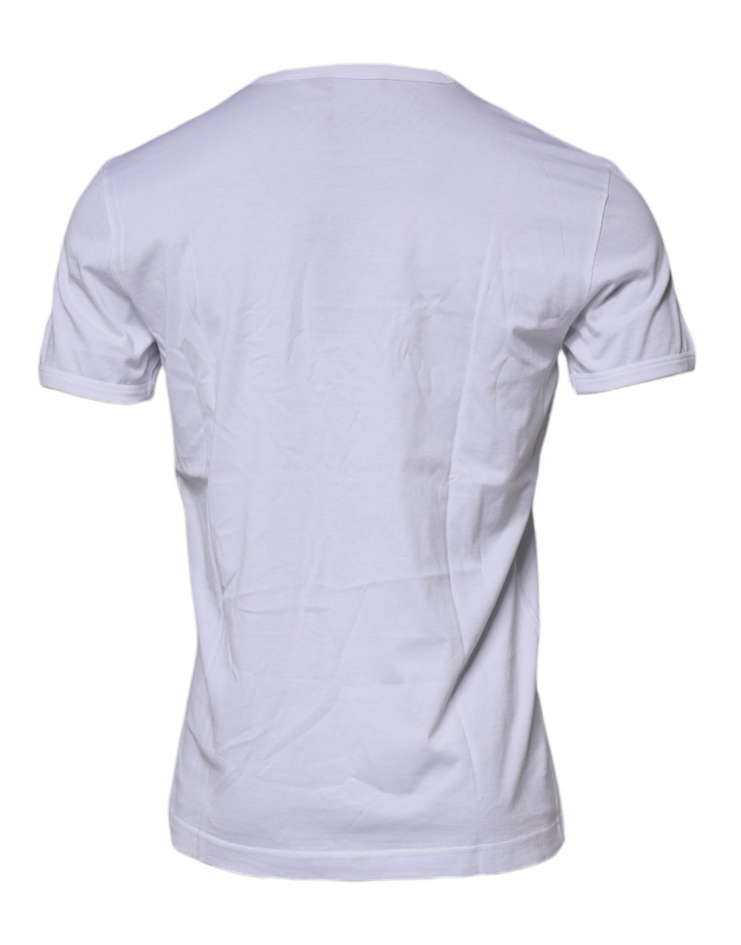 White Graphic Print Cotton Crew Neck T-shirt