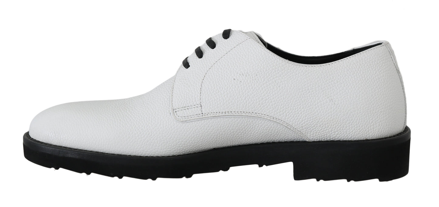 Elegant White Formal Leather Shoes