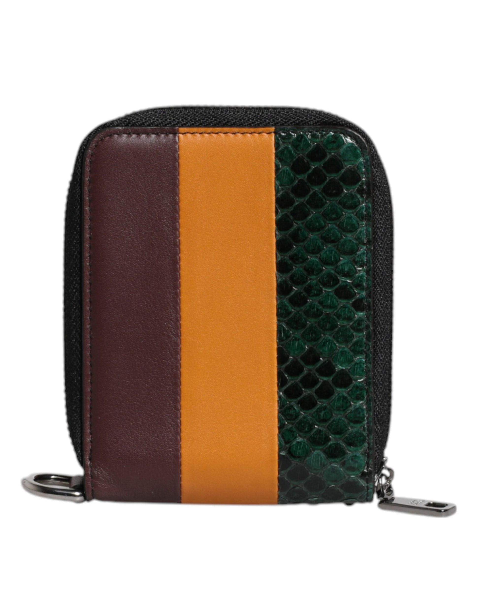 Multicolor Exotic Leather DG Bifold Card Holder Wallet