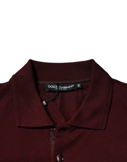 Maroon Collared Short Sleeves Polo T-shirt