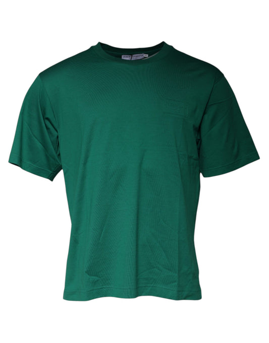 Green Logo Crew Neck Short Sleeves T-shirt