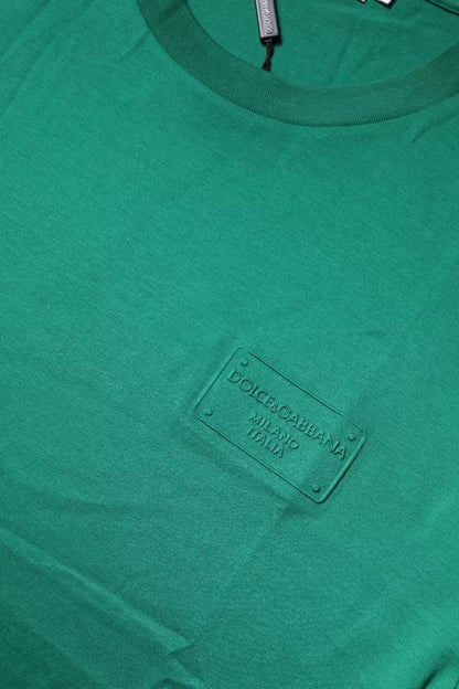 Green Logo Crew Neck Short Sleeves T-shirt