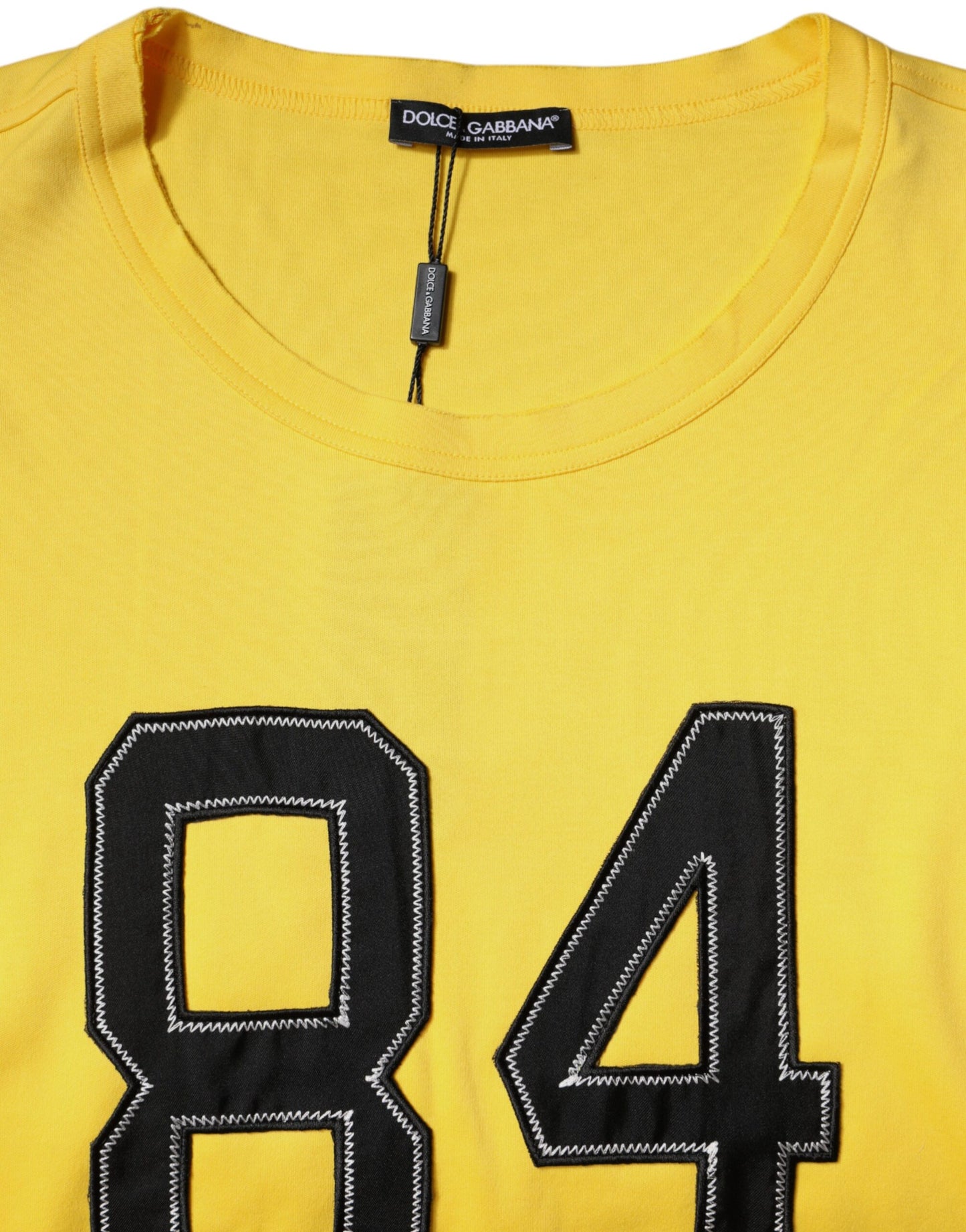 Yellow Crew Neck Short Sleeves T-shirt