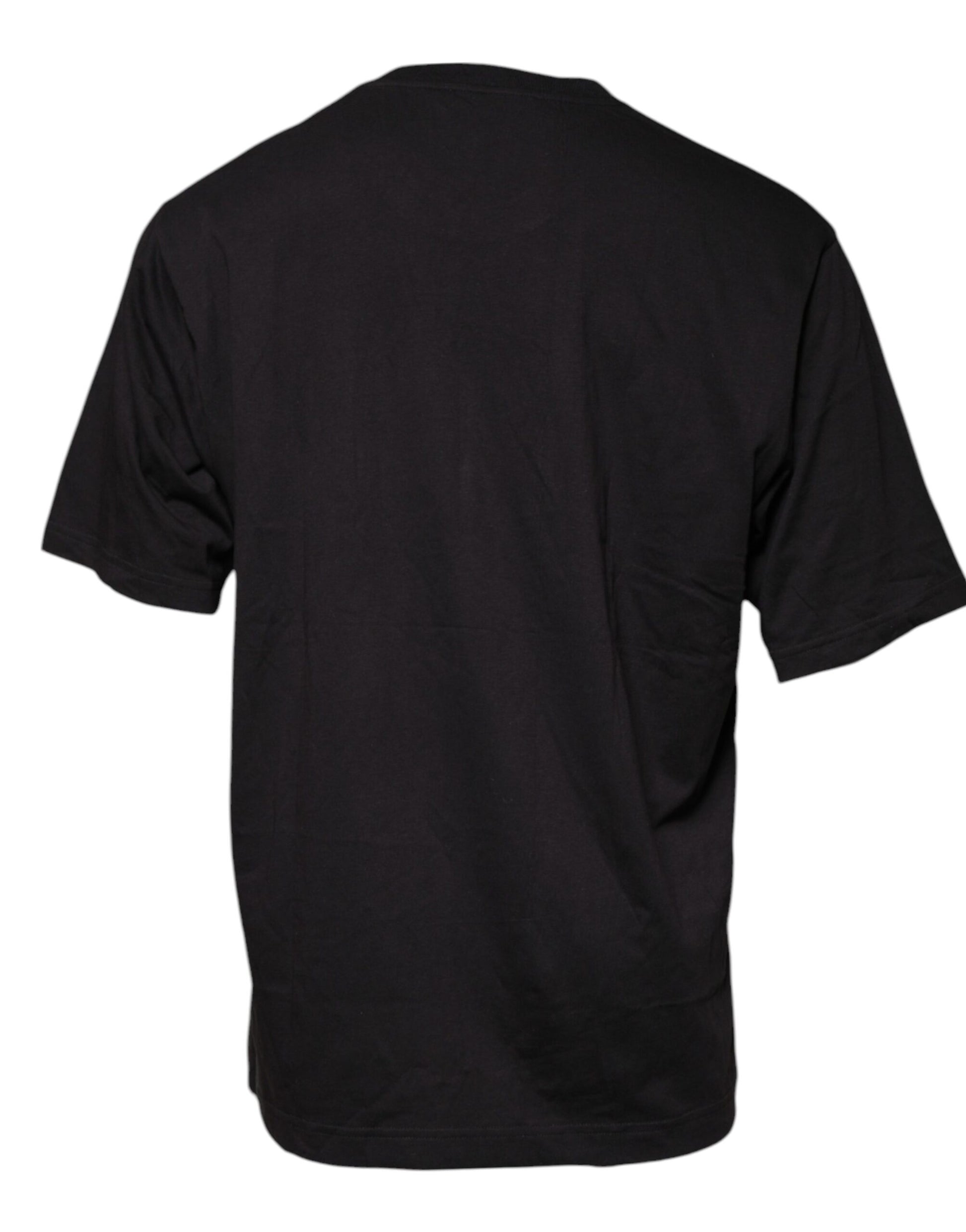 Black Logo Print Cotton Crew Neck T-shirt