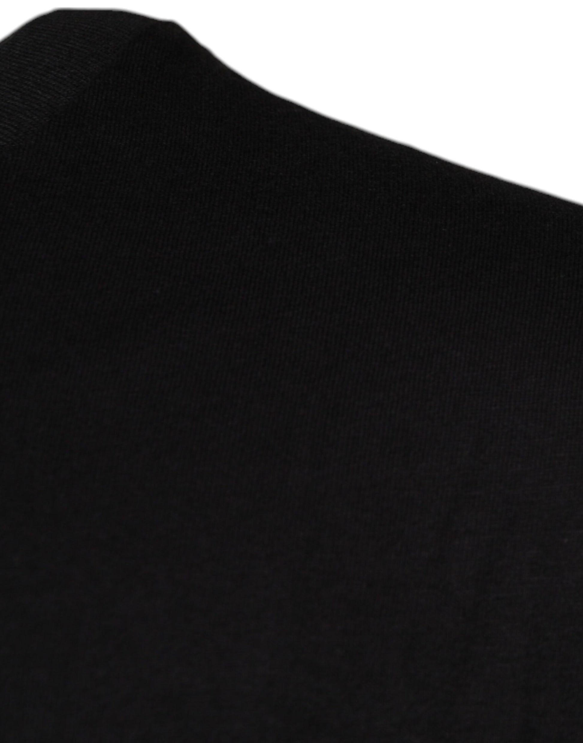 Black Logo Print Cotton Crew Neck T-shirt