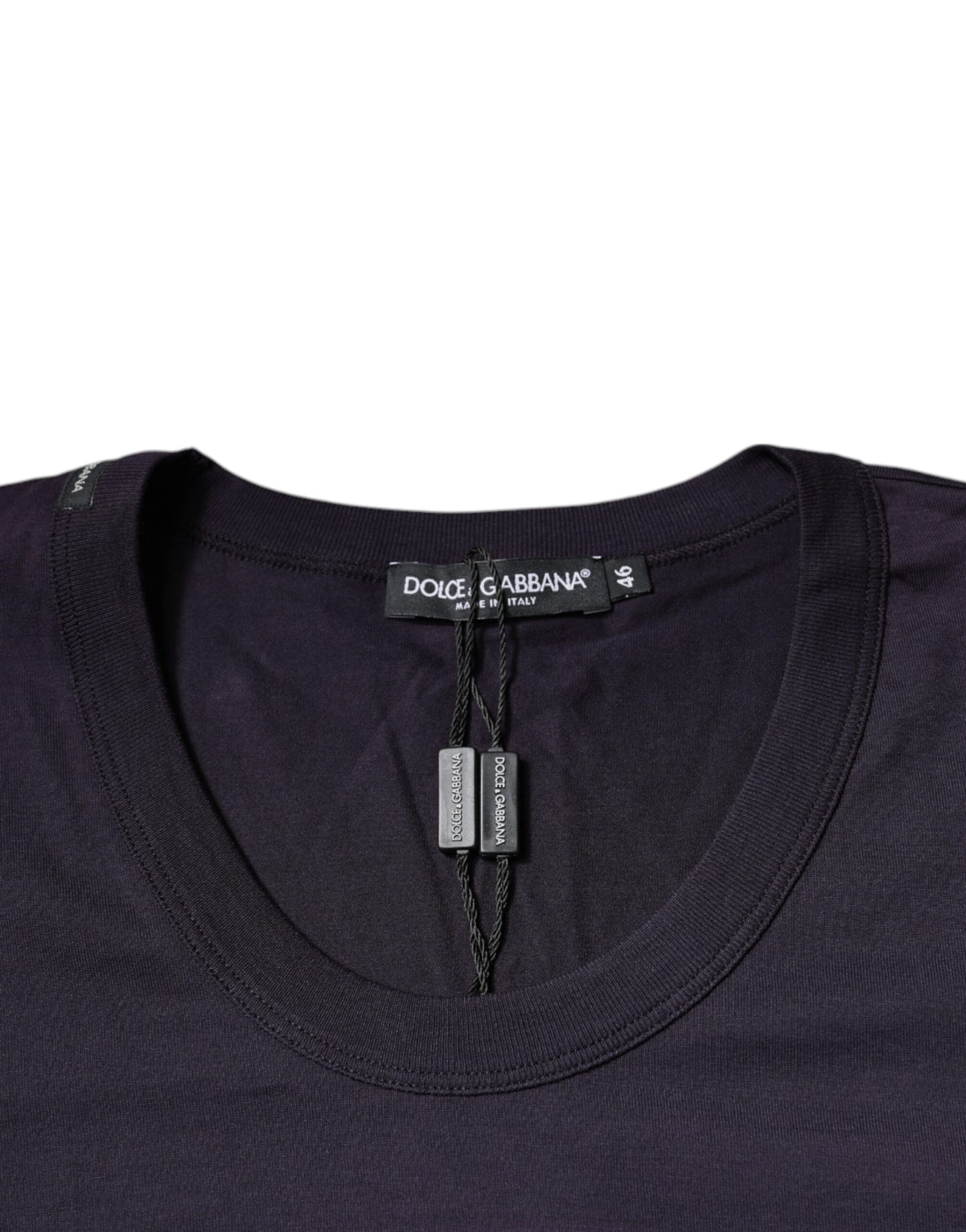 Violet Cotton Crew Neck Short Sleeves T-shirt