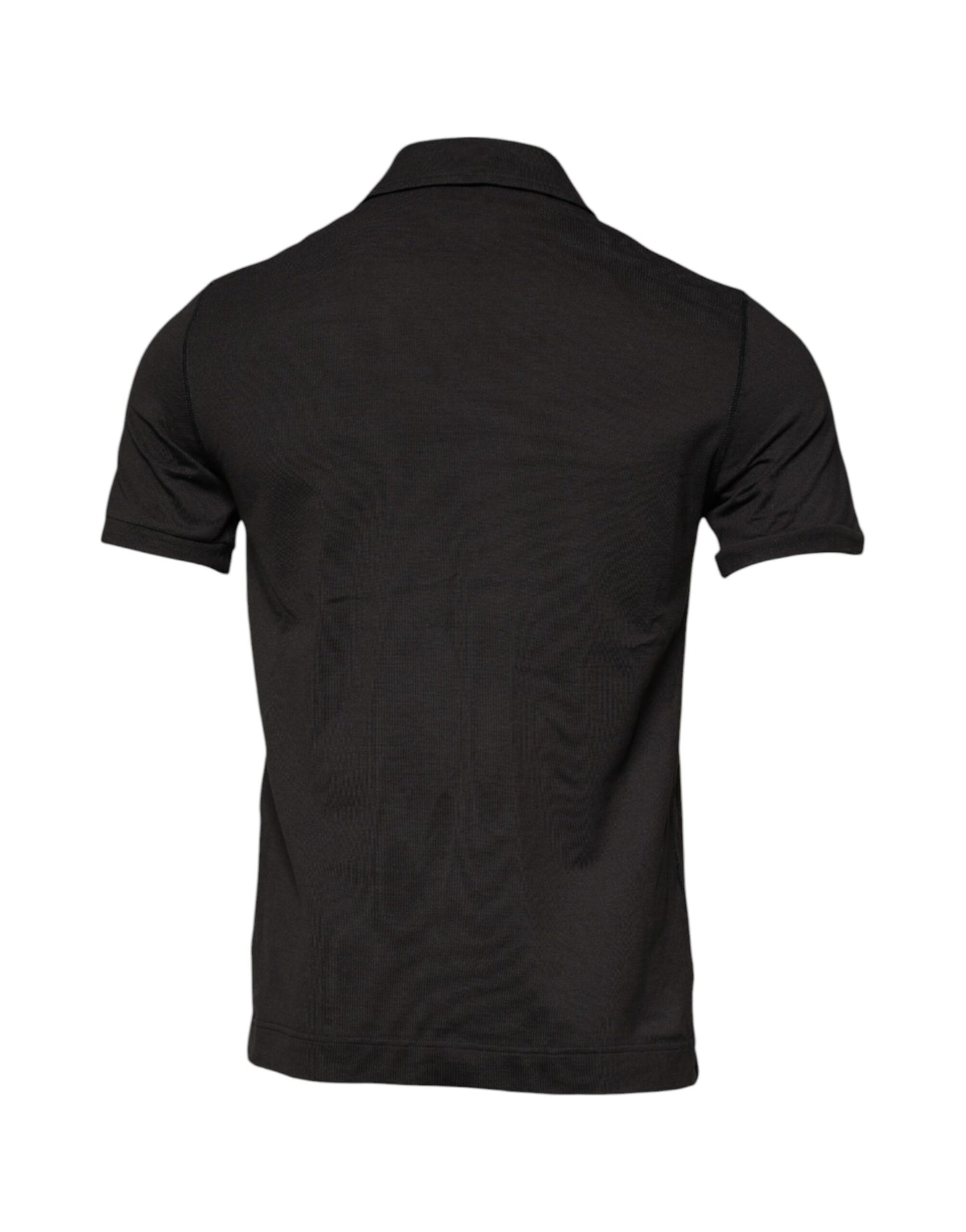 Dark Gray Collared Short Sleeves Polo T-shirt