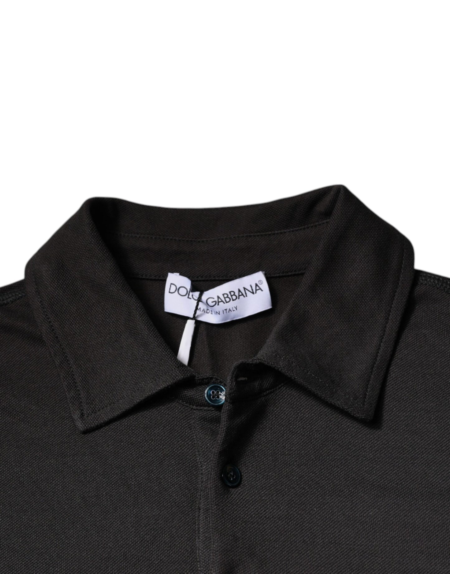 Dark Gray Collared Short Sleeves Polo T-shirt