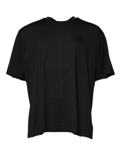 Black Logo Crew Neck Short Sleeves T-shirt