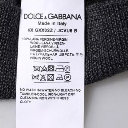 Dark Gray DG Logo Crew Neck Pullover Sweater