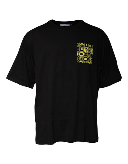 Black Logo Print Cotton Short Sleeve T-shirt