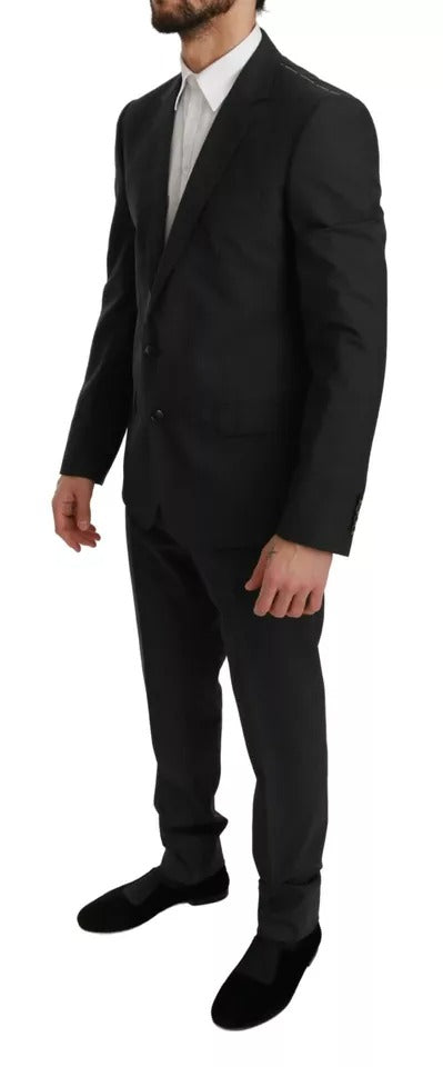 Gray Wool Slim Fit 2 Piece MARTINI Suit