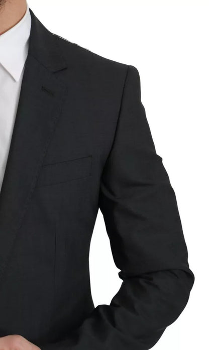 Gray Wool Slim Fit 2 Piece MARTINI Suit