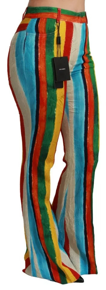 Multicolor Flared Riga Pittorica Pants