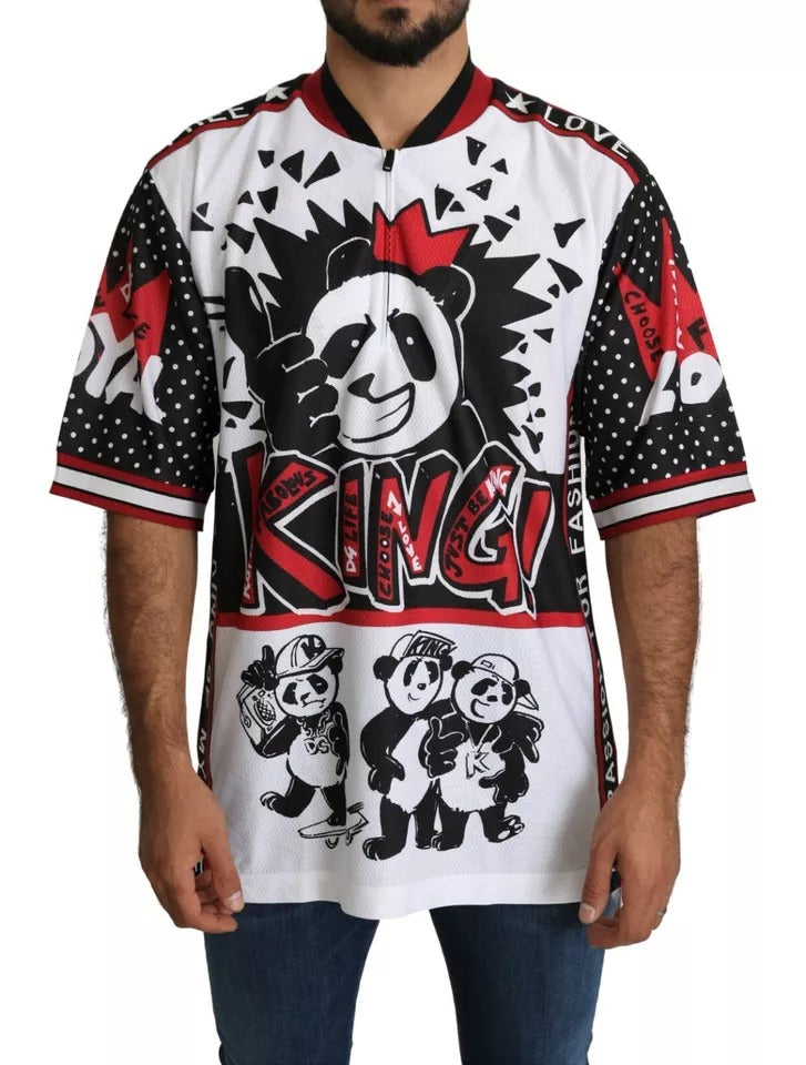 White King Panda Polyester T-shirt Top