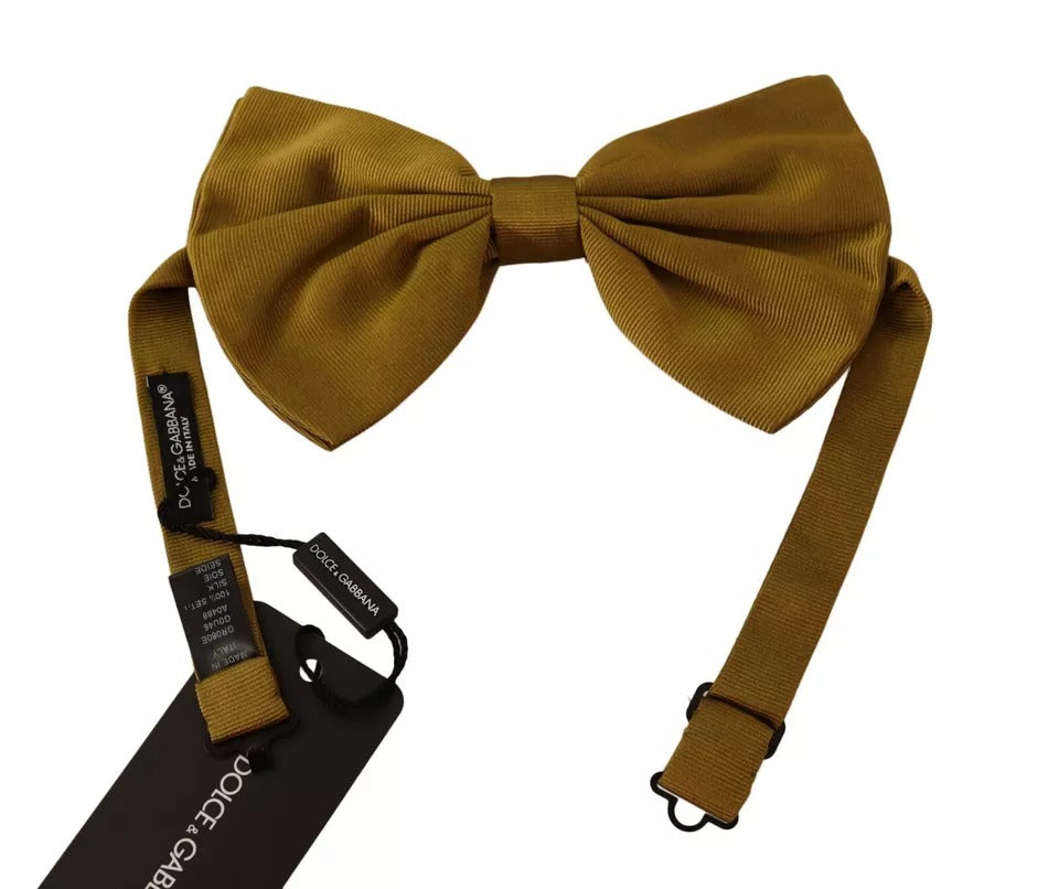 Yellow Mustard Silk Butterfly Bow Tie Men