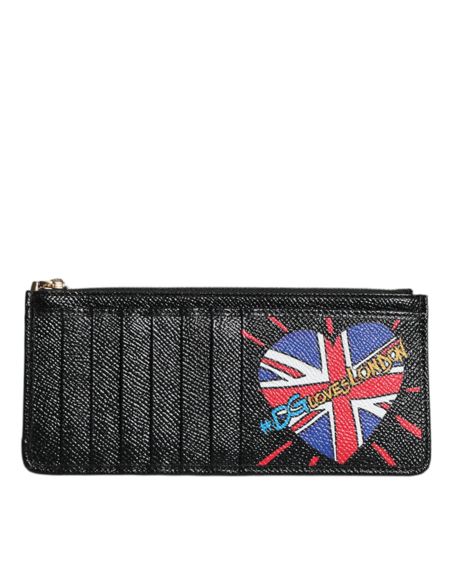 Black Leather #DGLovesLondon Cardholder Case Wallet