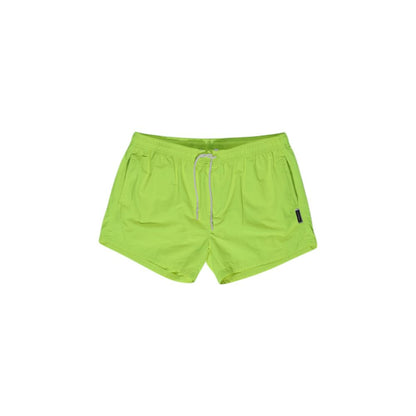 Yellow Polyester Swim Short