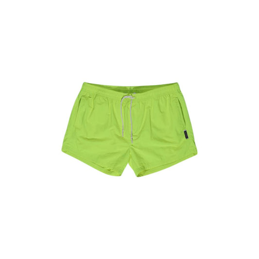 Yellow Polyester Swim Short