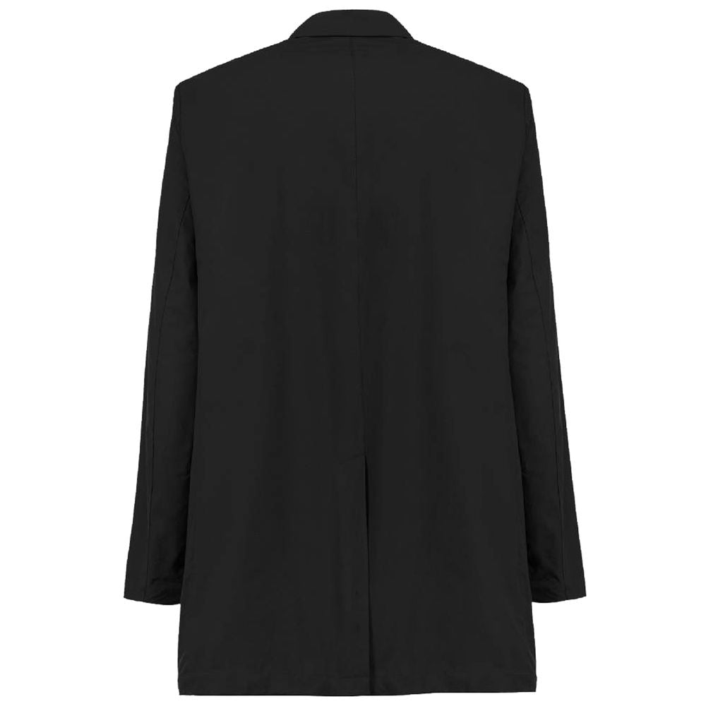 Black Recycled Polyester Men Trench Coat