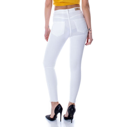 White Cotton Skinny Jeans