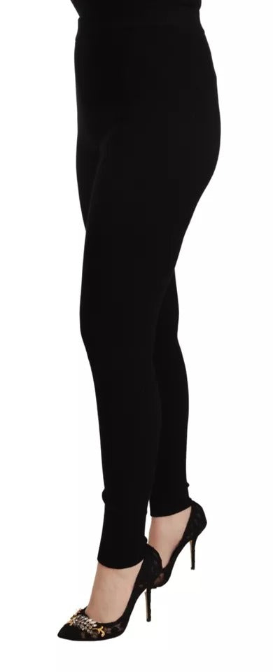 Black High Waist Stretch Pants Tights