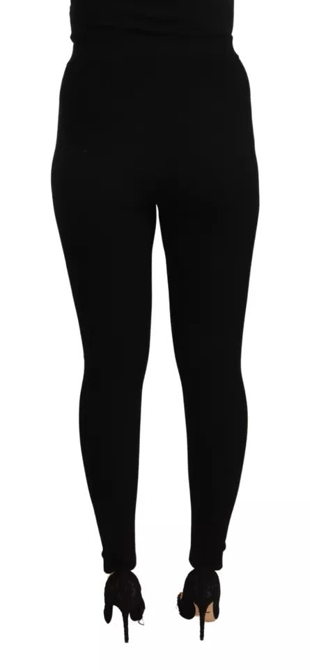 Black High Waist Stretch Pants Tights