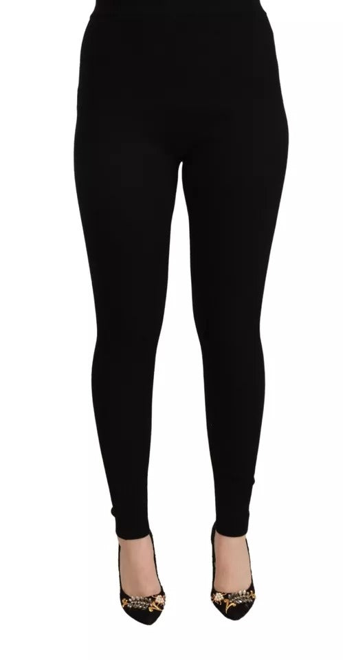 Black High Waist Stretch Pants Tights