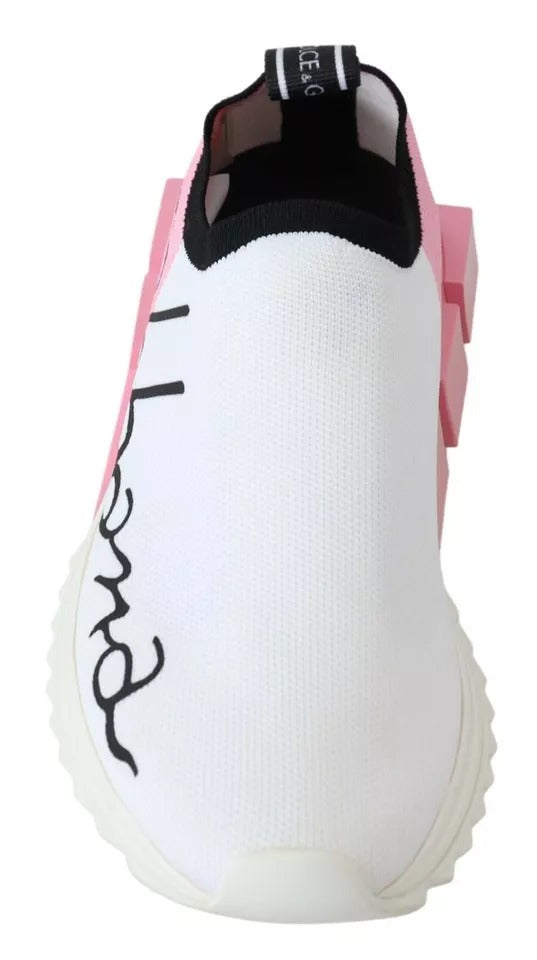 Pink White Logo Sorrento Sneakers Shoes