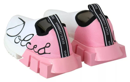 Pink White Logo Sorrento Sneakers Shoes