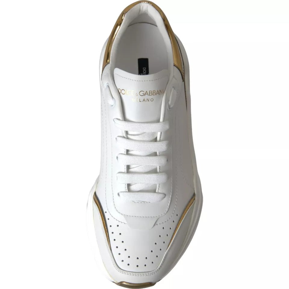 White Gold DAYMASTER Leather Sneakers Men Shoes