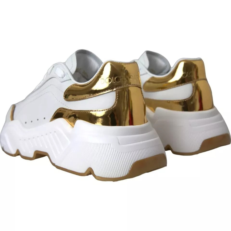 White Gold DAYMASTER Leather Sneakers Men Shoes