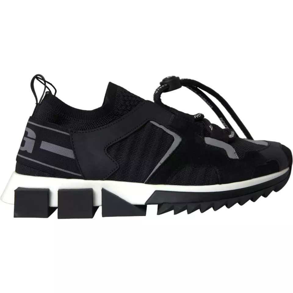 Black White Logo Sorrento Mens Sneakers Shoes